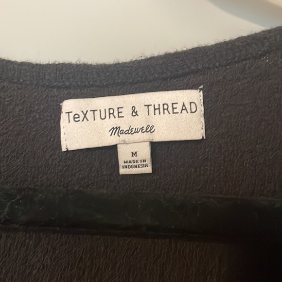 Madewell Black Wrap Top - Picture 2 of 2